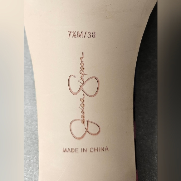 Jessica Simpson Rainbow Leopard Knot Heels Slide Sandals Size 7.5 - Picture 9 of 10